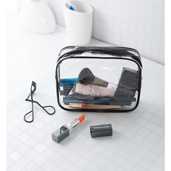 3-pack Genomskinlig Transparent Necessär Sminkväska