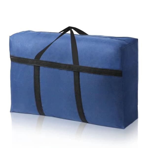 1X110 L Fällbar Under Säng Förvaringspåse Stor Organisatör För Kläder, Påse för Duntäcke, Filtrar (88x46x27, Blå)