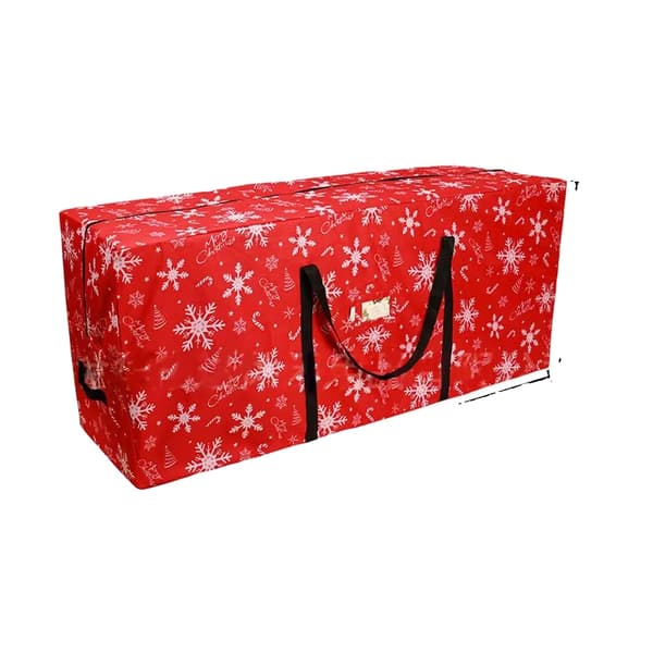 Juletræ Opbevaringspose, Kraftig Oxford, Ekstra Store Dimensioner,165x38x76cm, Rød