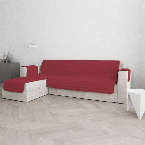 Mb home basic - CD- ola-bordeaux 290 - Sofföverdrag med schäslong, Canvas, Bordeaux, 290 cm