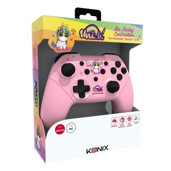 Kabelansluten Controller - Be Funky - Unicorn - 3 m - PC-kompatibel - Ergonomisk