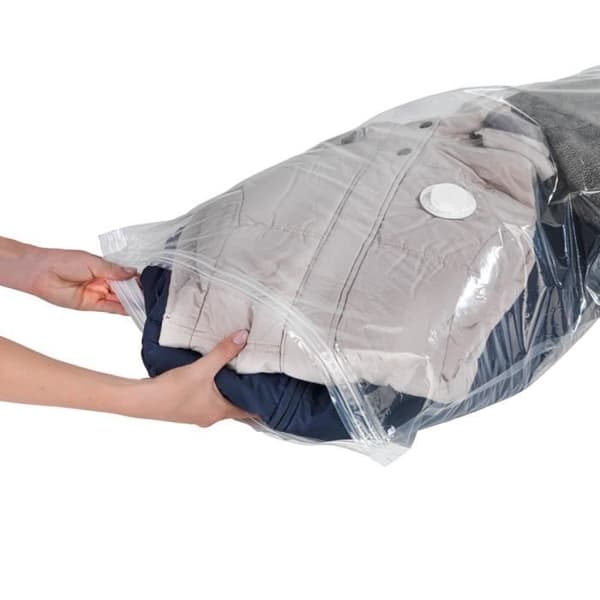 Vakuumförvaringsskydd - WENKO - Set med 6 - 75 % utrymmesbesparing - Plast - Transparent