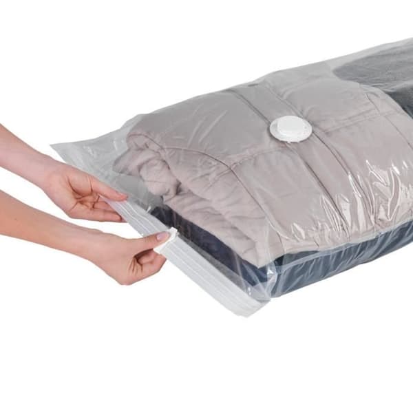 Vakuumförvaringsskydd - WENKO - Set med 6 - 75 % utrymmesbesparing - Plast - Transparent