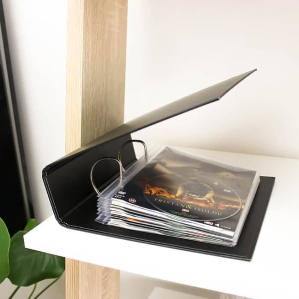 Förvaringspaket: 100 DVD-fodral och 4 pärmar - 3L
