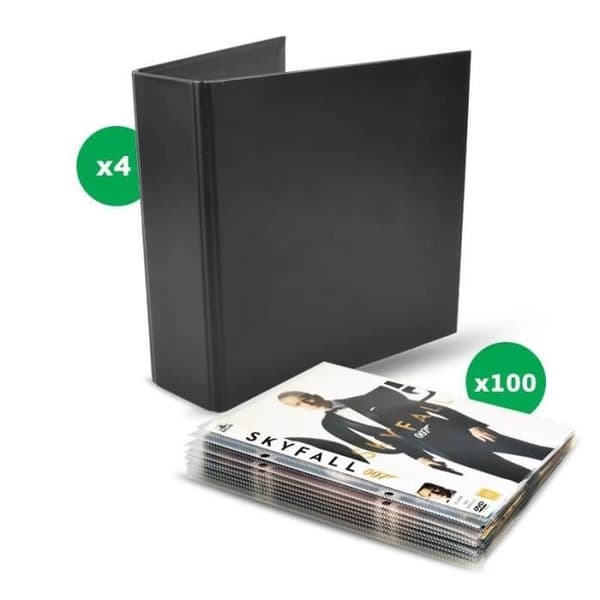 Förvaringspaket: 100 DVD-fodral och 4 pärmar - 3L