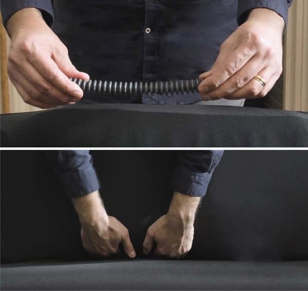 Gemitex Flexy 4-sits sofföverdrag Grå Tillverkad i Italien av Universal Bi-elastic med gardinunderkläder