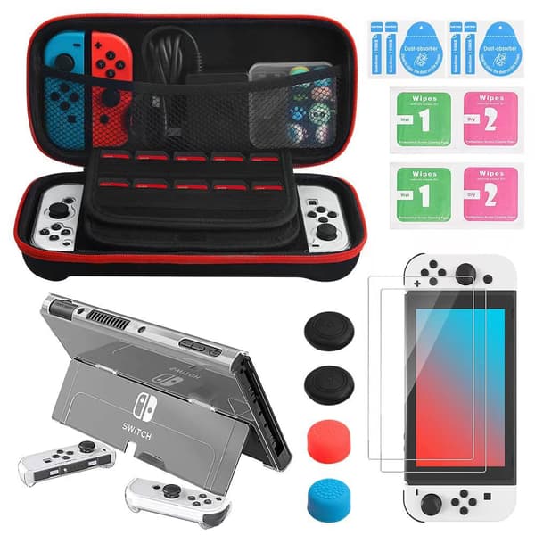 INF Essensielt 9-delt tilbehørssett for Nintendo Switch