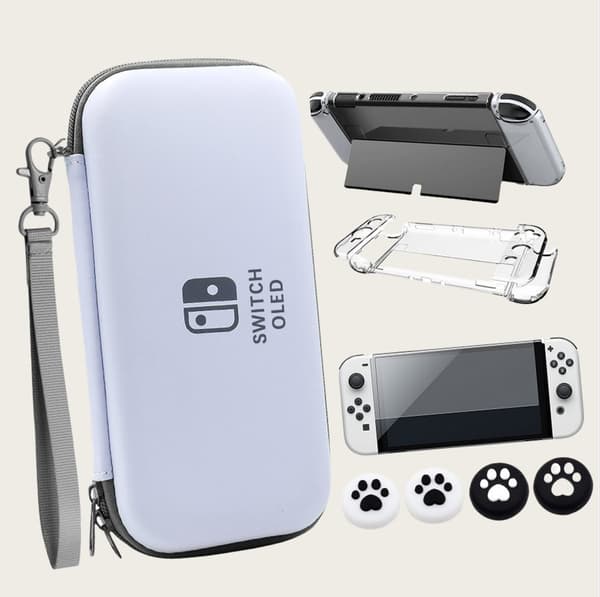 INF Skyddande bärväska för Nintendo SWITCH OLED Grå