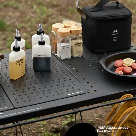 Kryddflaskuppsättning för utomhusbruk Portabel BBQ-kryddflaska Kombination Picnic-krydddispenser Oljeflaska Förvaringsväska