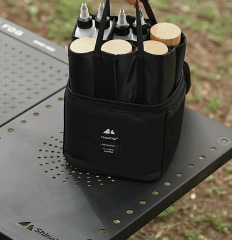 Kryddflaskuppsättning för utomhusbruk Portabel BBQ-kryddflaska Kombination Picnic-krydddispenser Oljeflaska Förvaringsväska