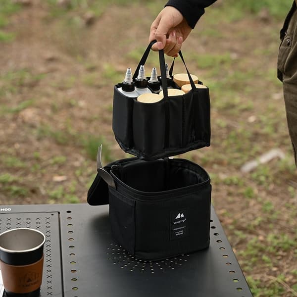 Kryddflaskuppsättning för utomhusbruk Portabel BBQ-kryddflaska Kombination Picnic-krydddispenser Oljeflaska Förvaringsväska