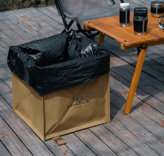 Utomhus Picknick Diverse Väska Hopfällbar Triangel Papperskorg Bärbar Rep Förvaringskorg Camping Papperskorg med stor kapacitet
