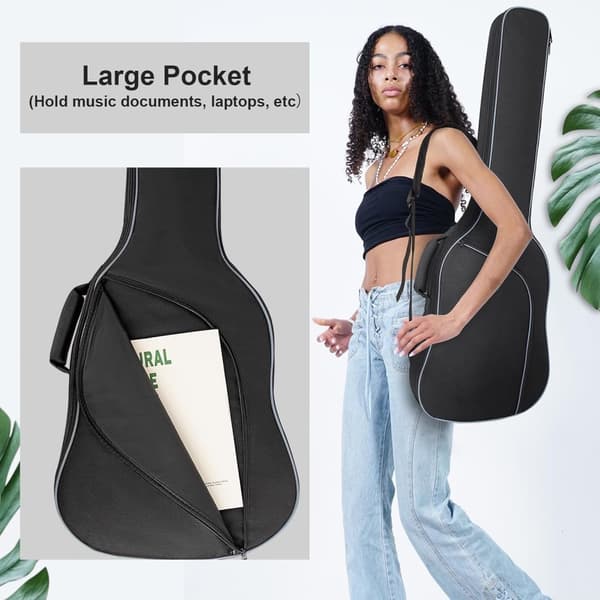 INF Polstret Gigbag for akustisk gitar, svart L