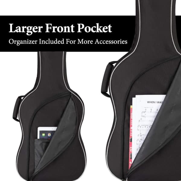 INF Polstret Gigbag for akustisk gitar, svart L