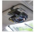 Miniatyrbillede 3 af 7: INF PU Læder Bil Solskærm Solbrilleholder Clip Sort