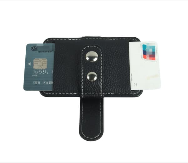 INF PU Læder Bil Solskærm Solbrilleholder Clip Sort
