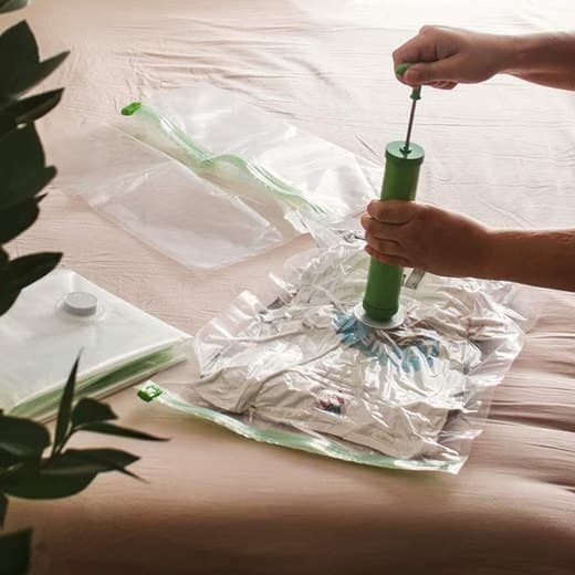 Lollanda 4-pack Vakuumförvaringspåsar, Vakuumförvaringsskydd, Vakuumförvaringspåsar - Återanvändbara för Kläder och Sängkläder