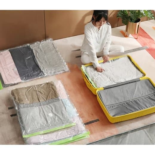 Lollanda 4-pack Vakuumförvaringspåsar, Vakuumförvaringsskydd, Vakuumförvaringspåsar - Återanvändbara för Kläder och Sängkläder