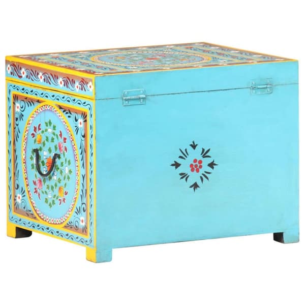 vidaXL Håndmalt oppbevaringsboks 50x40x40 cm heltre mango