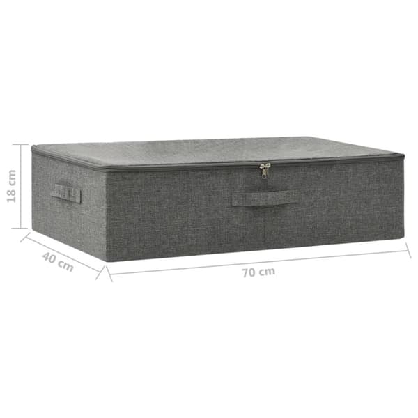 vidaXL Förvaringslåda tyg 70x40x18 cm antracit