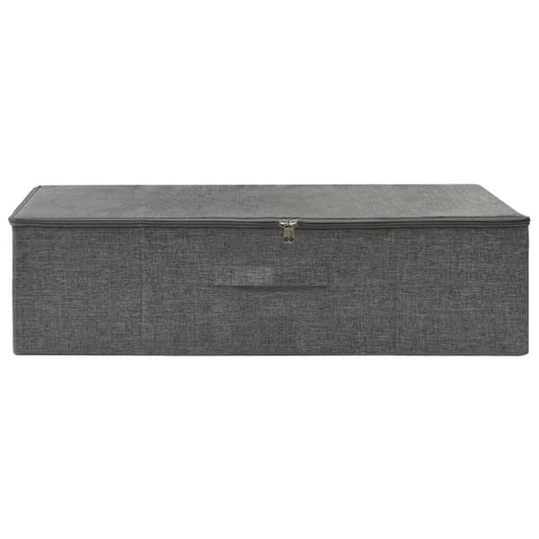 vidaXL opbevaringskasse 70x40x18 cm stof antracitgrå