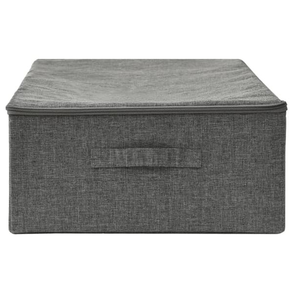 vidaXL opbevaringskasse 70x40x18 cm stof antracitgrå