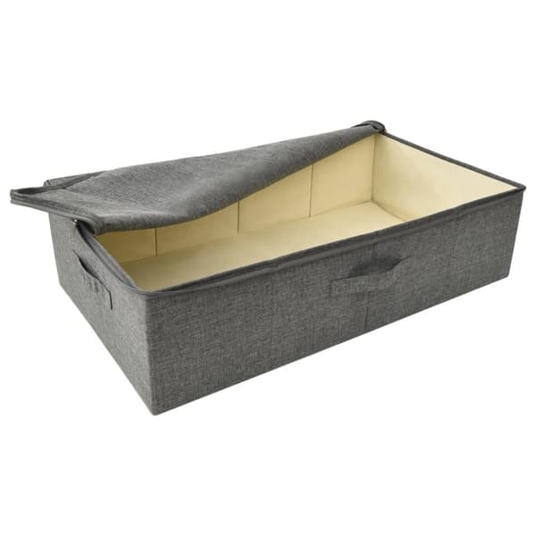 vidaXL opbevaringskasse 70x40x18 cm stof antracitgrå