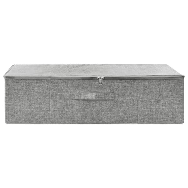 vidaXL opbevaringskasse 70x40x18 cm stof grå