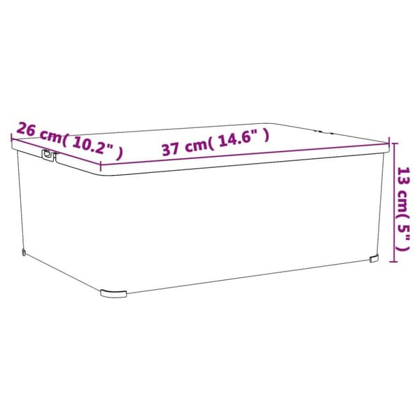 vidaXL Putekasser plast 6 stk 10 L stablebar