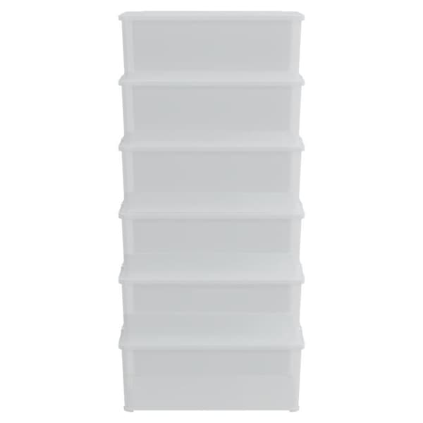 vidaXL Putekasser plast 6 stk 10 L stablebar