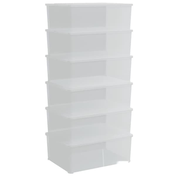 vidaXL Putekasser plast 6 stk 10 L stablebar