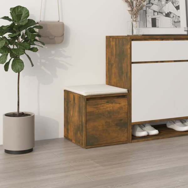 vidaXL opbevaringsskab 40,5x40x40 cm konstrueret træ røget egetræ -  Opbevaringskasser