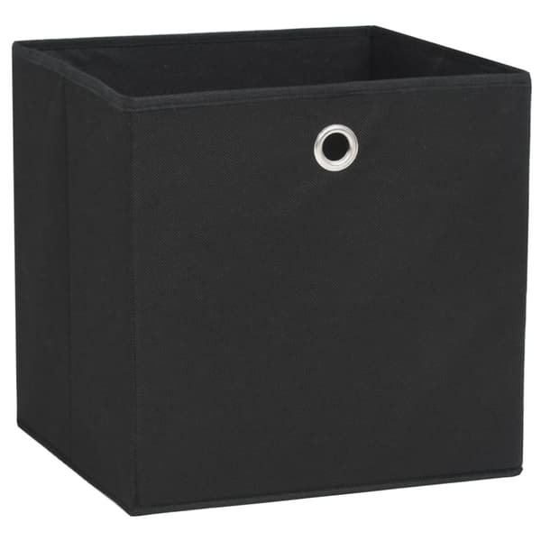 vidaXL opbevaringskasser 4 stk. ikke-vævet stof 28x28x28 cm sort - Opbevaringskasser