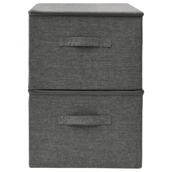 vidaXL opbevaringskasser 2 stk. 43x34x23 cm stof antracitgrå -  Opbevaringskasser