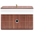Miniatyrbild 6 av 11: vidaXL Förvaringslådor bambu 4 st brun -  Förvaringslådor