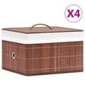 Miniatyrbild 2 av 11: vidaXL Förvaringslådor bambu 4 st brun -  Förvaringslådor