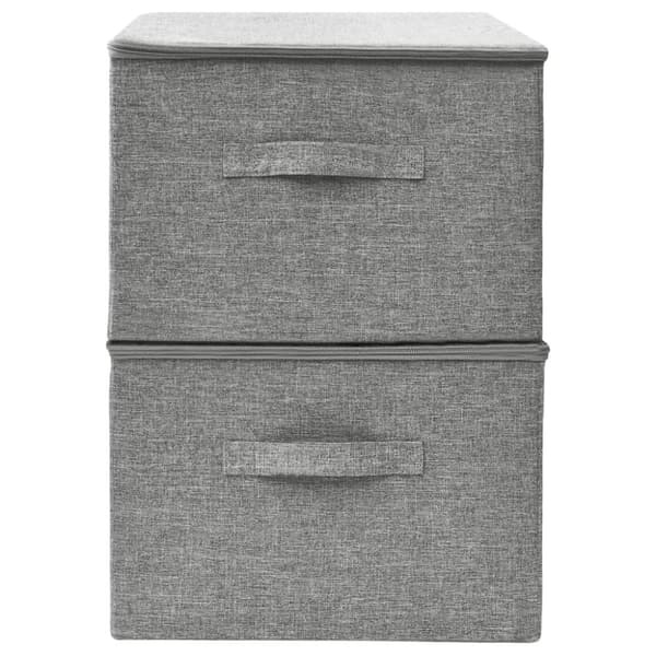 vidaXL opbevaringskasser 2 stk. 43x34x23 cm stof grå -  Opbevaringskasser