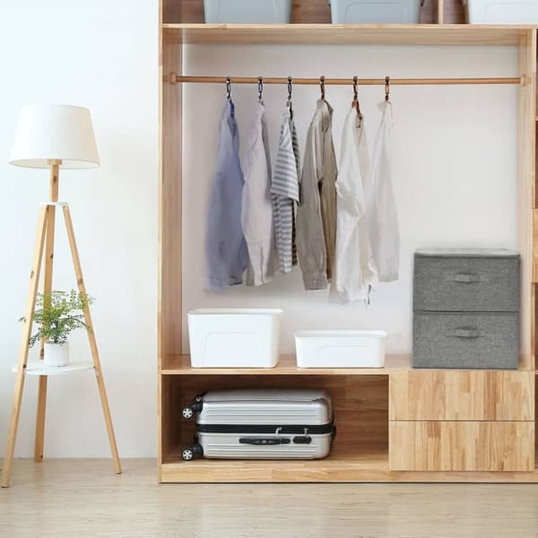 vidaXL opbevaringskasser 2 stk. 43x34x23 cm stof grå -  Opbevaringskasser