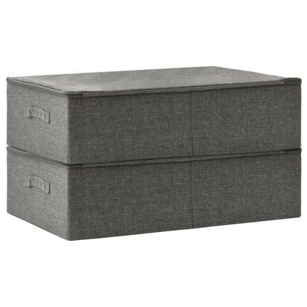 vidaXL opbevaringskasser 2 stk. 70x40x18 cm stof antracitgrå -  Opbevaringskasser
