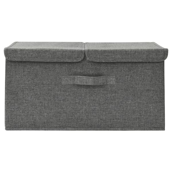 vidaXL Förvaringslåda tyg 50x30x25 cm antracit - Förvaringslådor