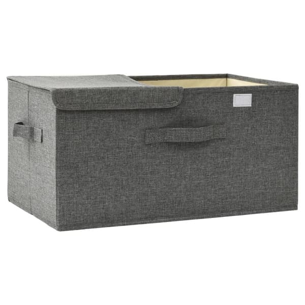 vidaXL Förvaringslåda tyg 50x30x25 cm antracit -  Förvaringslådor