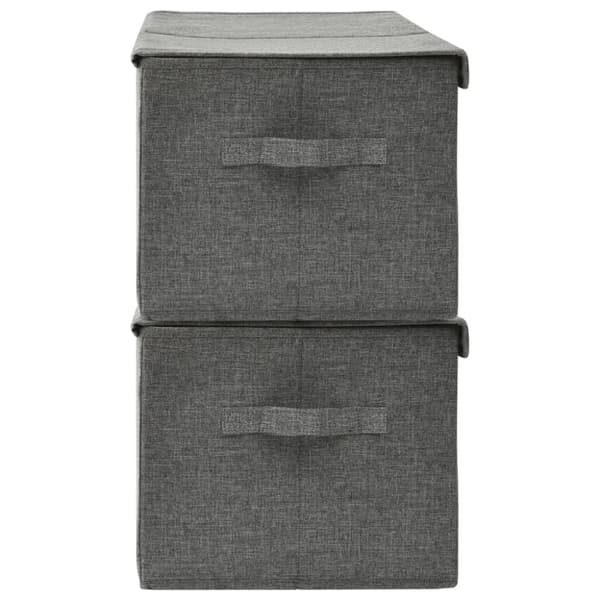 vidaXL opbevaringskasser 2 stk. 50x30x25 cm stof antracitgrå - Opbevaringskasser