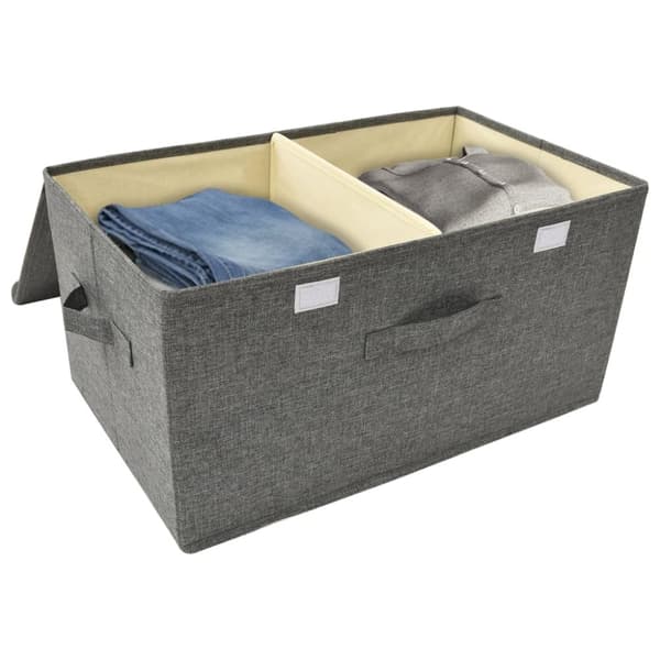 vidaXL opbevaringskasser 2 stk. 50x30x25 cm stof antracitgrå - Opbevaringskasser