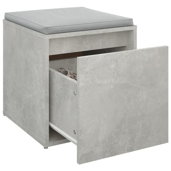The Living Store opbevaringsskab 40,5x40x40 cm konstrueret træ betongrå -  Opbevaringskasser