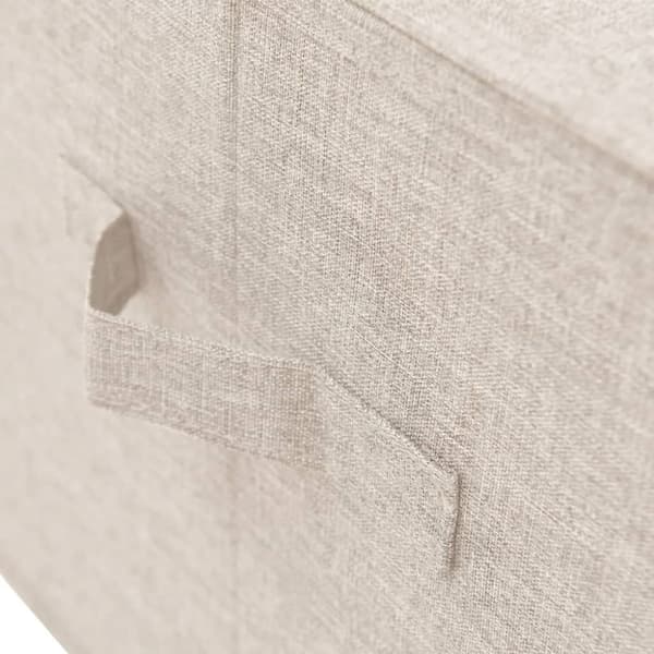 Opbevaringskasser - Living opbevaringskasser 2 stk. 50x30x25 cm stof cremefarvet