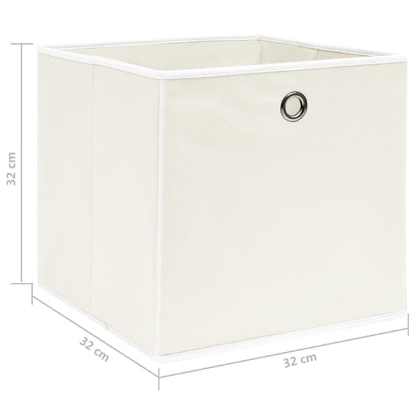 Opbevaringskasser - Living opbevaringskasser 4 stk. 32x32x32 stof hvid