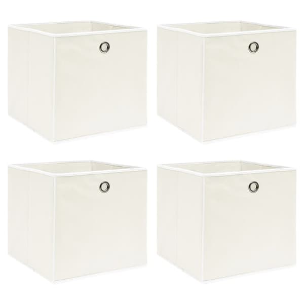 Opbevaringskasser - Living opbevaringskasser 4 stk. 32x32x32 stof hvid