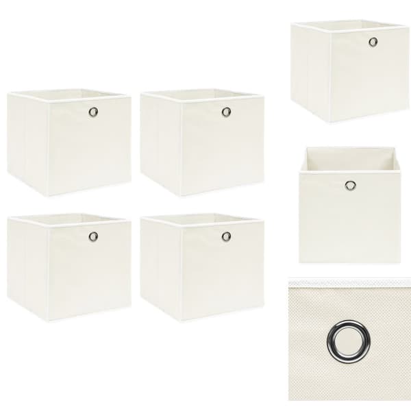 Opbevaringskasser - Living opbevaringskasser 4 stk. 32x32x32 stof hvid