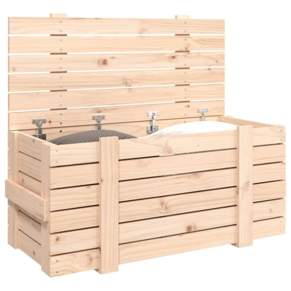 Opbevaringskasser - Living opbevaringskasse 91x40,5x42 cm massivt fyrretræ