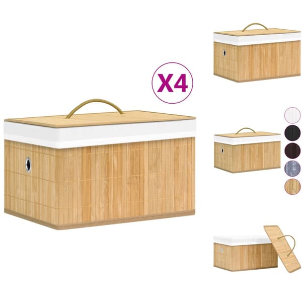 Förvaringslådor - Living Förvaringslådor bambu 4 st